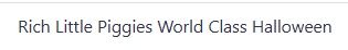 Rich Little Piggies World Class Halloween main thumbnail