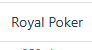 Royal Poker