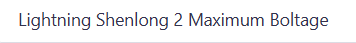 Lightning Shenlong 2 Maximum Boltage